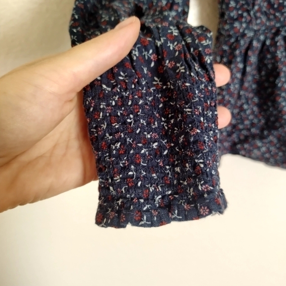 Madewell Tie-Back Peplum Top in Campden Daisies sz Xs - Picture 6 of 10